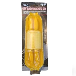 NWT Vintage Bar-B-Q Cornholder 4 Cornboats And 8 Cornholders  Skewers New W/ Tag